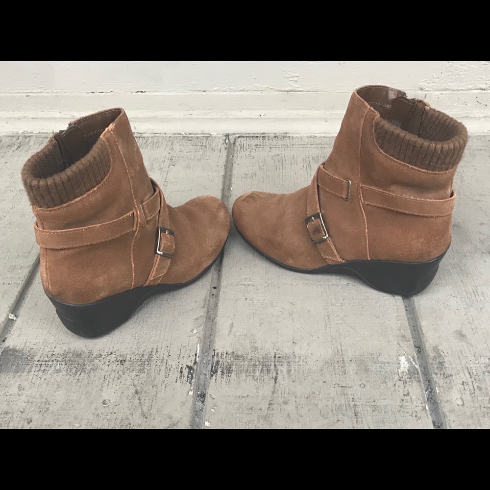 Karen Scott Shoes Sasha Ankle Booties Tan Suede 8M